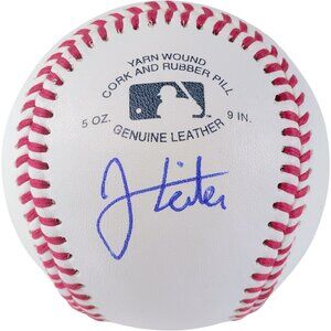 Jack Leiter Texas Rangers Autographed Baseball Exact Proof Photo COA Authentic